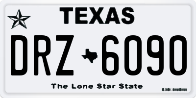 TX license plate DRZ6090