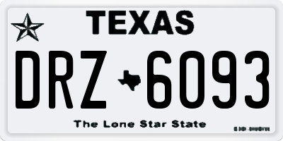 TX license plate DRZ6093
