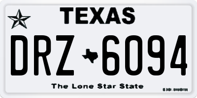 TX license plate DRZ6094