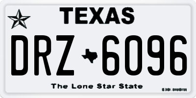 TX license plate DRZ6096