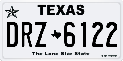TX license plate DRZ6122