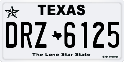 TX license plate DRZ6125