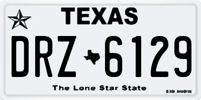 TX license plate DRZ6129