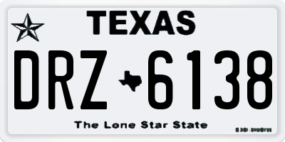 TX license plate DRZ6138