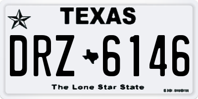 TX license plate DRZ6146
