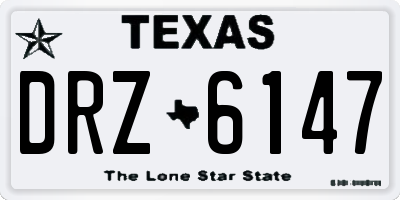 TX license plate DRZ6147