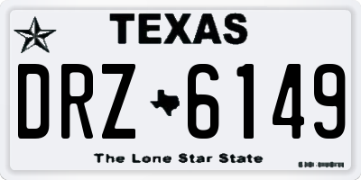 TX license plate DRZ6149