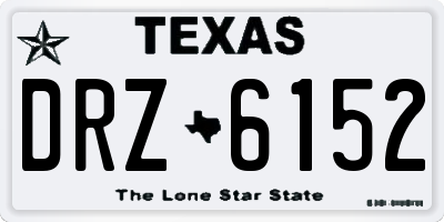 TX license plate DRZ6152