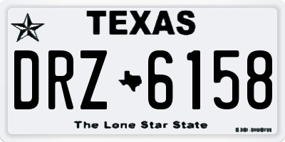 TX license plate DRZ6158