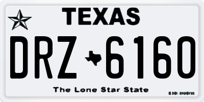 TX license plate DRZ6160