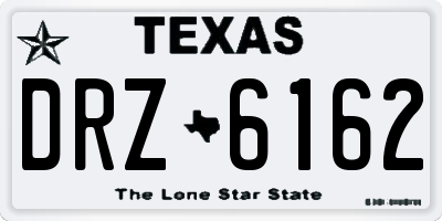 TX license plate DRZ6162