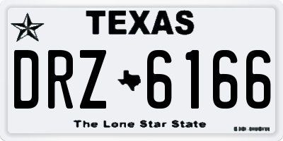 TX license plate DRZ6166