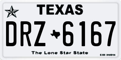 TX license plate DRZ6167