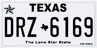 TX license plate DRZ6169