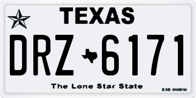 TX license plate DRZ6171
