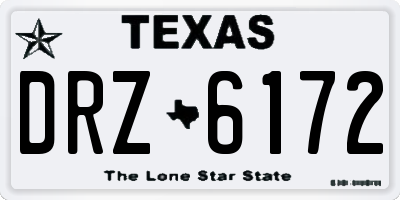 TX license plate DRZ6172