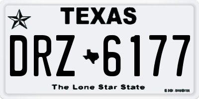 TX license plate DRZ6177
