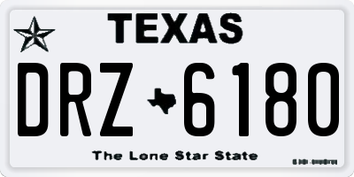 TX license plate DRZ6180