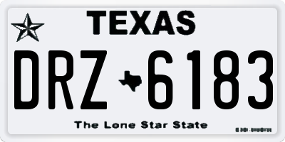 TX license plate DRZ6183