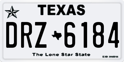 TX license plate DRZ6184