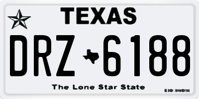 TX license plate DRZ6188