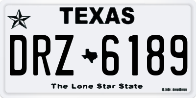 TX license plate DRZ6189