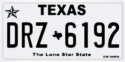TX license plate DRZ6192
