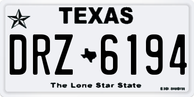 TX license plate DRZ6194