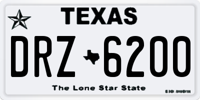TX license plate DRZ6200