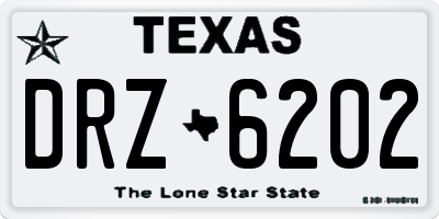 TX license plate DRZ6202