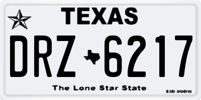 TX license plate DRZ6217