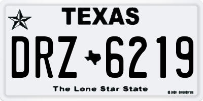 TX license plate DRZ6219