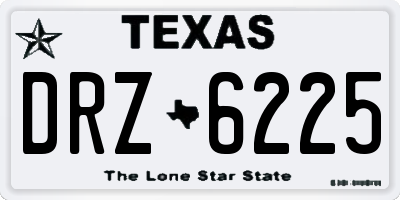 TX license plate DRZ6225