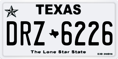 TX license plate DRZ6226