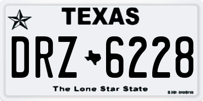 TX license plate DRZ6228
