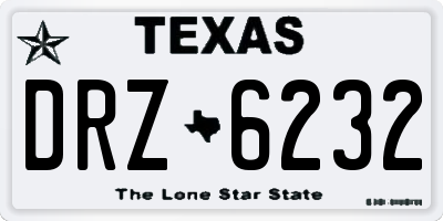 TX license plate DRZ6232