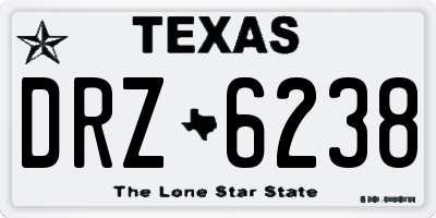 TX license plate DRZ6238