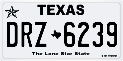 TX license plate DRZ6239