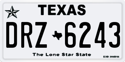 TX license plate DRZ6243