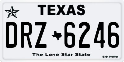 TX license plate DRZ6246