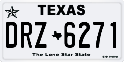TX license plate DRZ6271