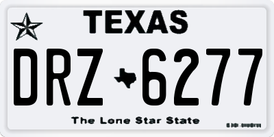 TX license plate DRZ6277