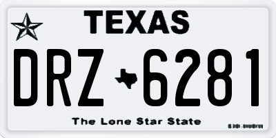 TX license plate DRZ6281