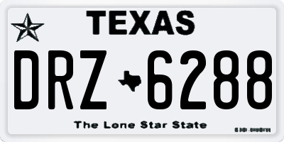 TX license plate DRZ6288