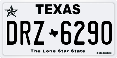 TX license plate DRZ6290