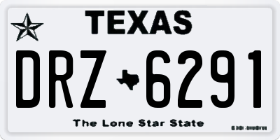 TX license plate DRZ6291