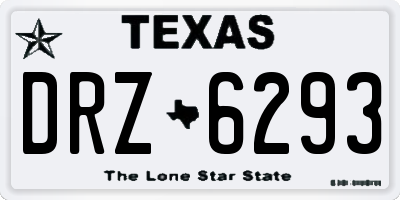 TX license plate DRZ6293