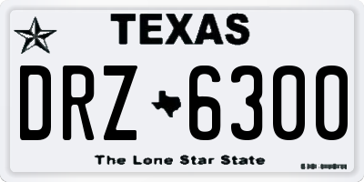 TX license plate DRZ6300