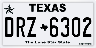 TX license plate DRZ6302
