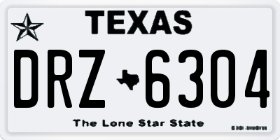 TX license plate DRZ6304
